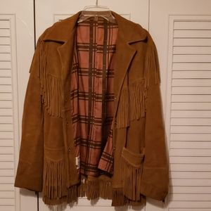 Joo-Kay Leather Jacket with Fringe